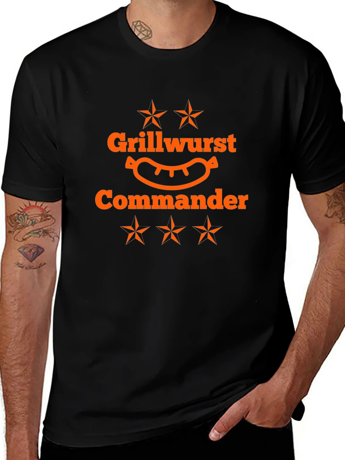 Grillwurst Commander Black T-Shirt product image 1