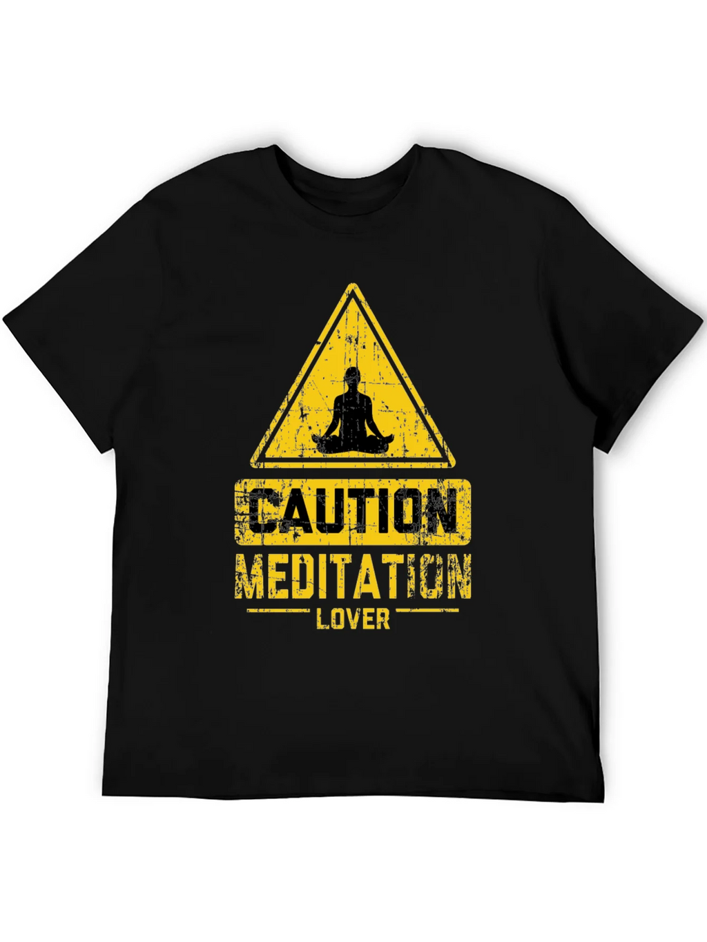 Caution Meditation Lover Black T-Shirt product image 8