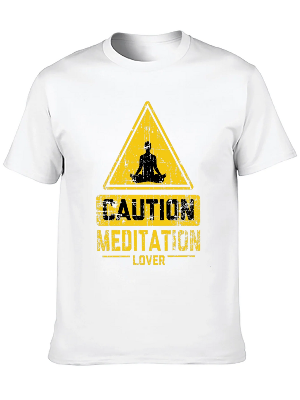 Caution Meditation Lover Black T-Shirt product image 12