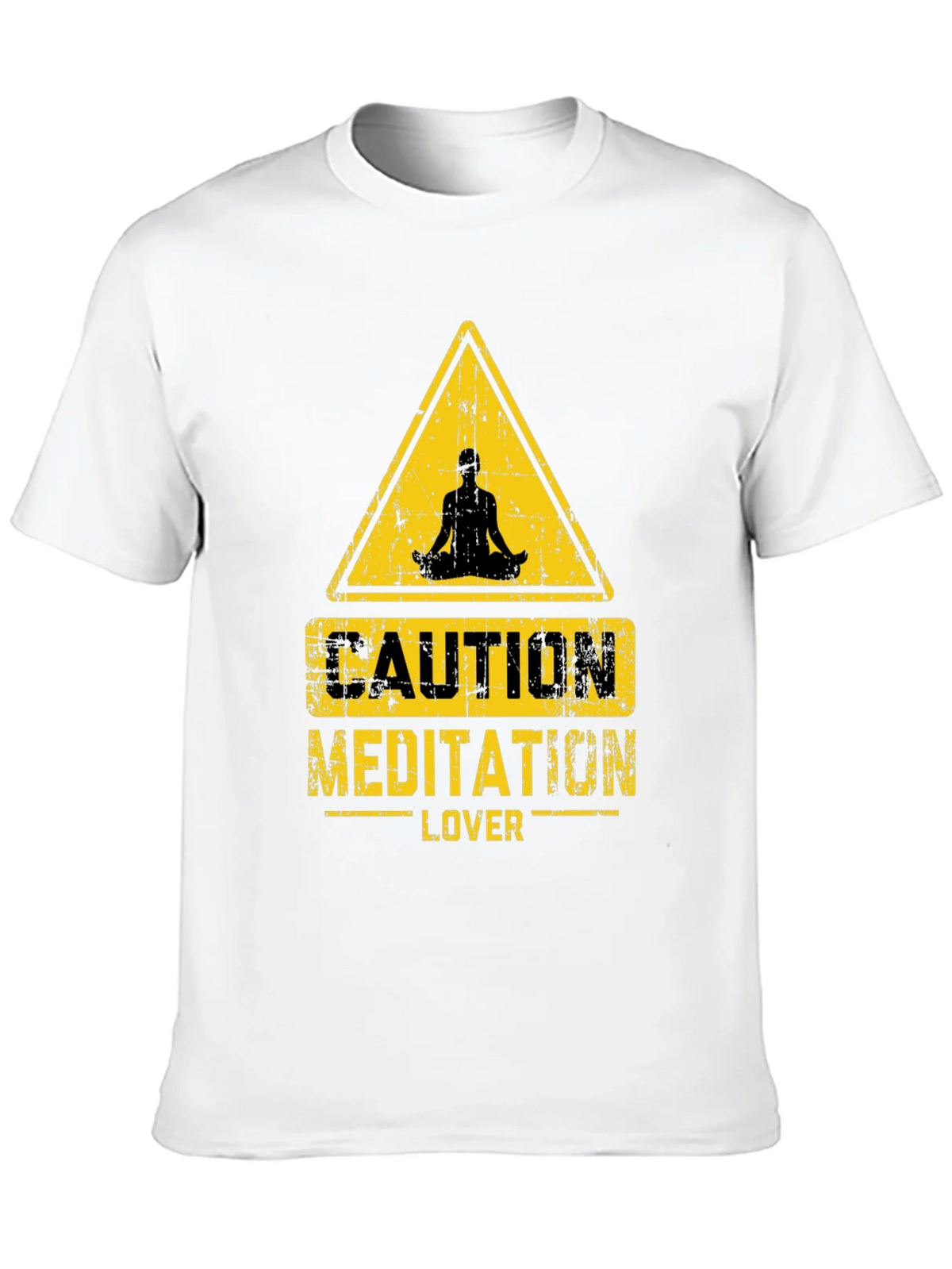 Caution Meditation Lover Black T-Shirt product image 12