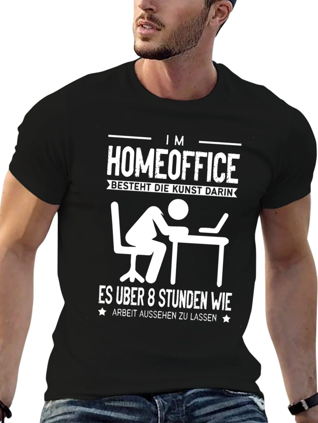 Home Office Humor T-Shirt - Arbeit Aussehen Lassen product image 9