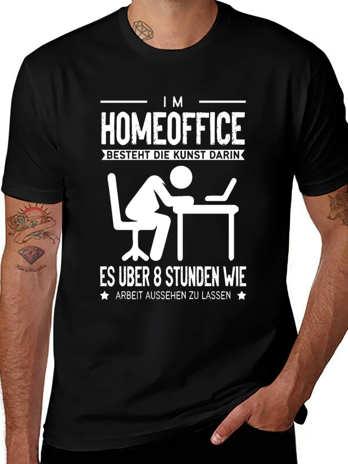 Home Office Humor T-Shirt - Arbeit Aussehen Lassen product image 1