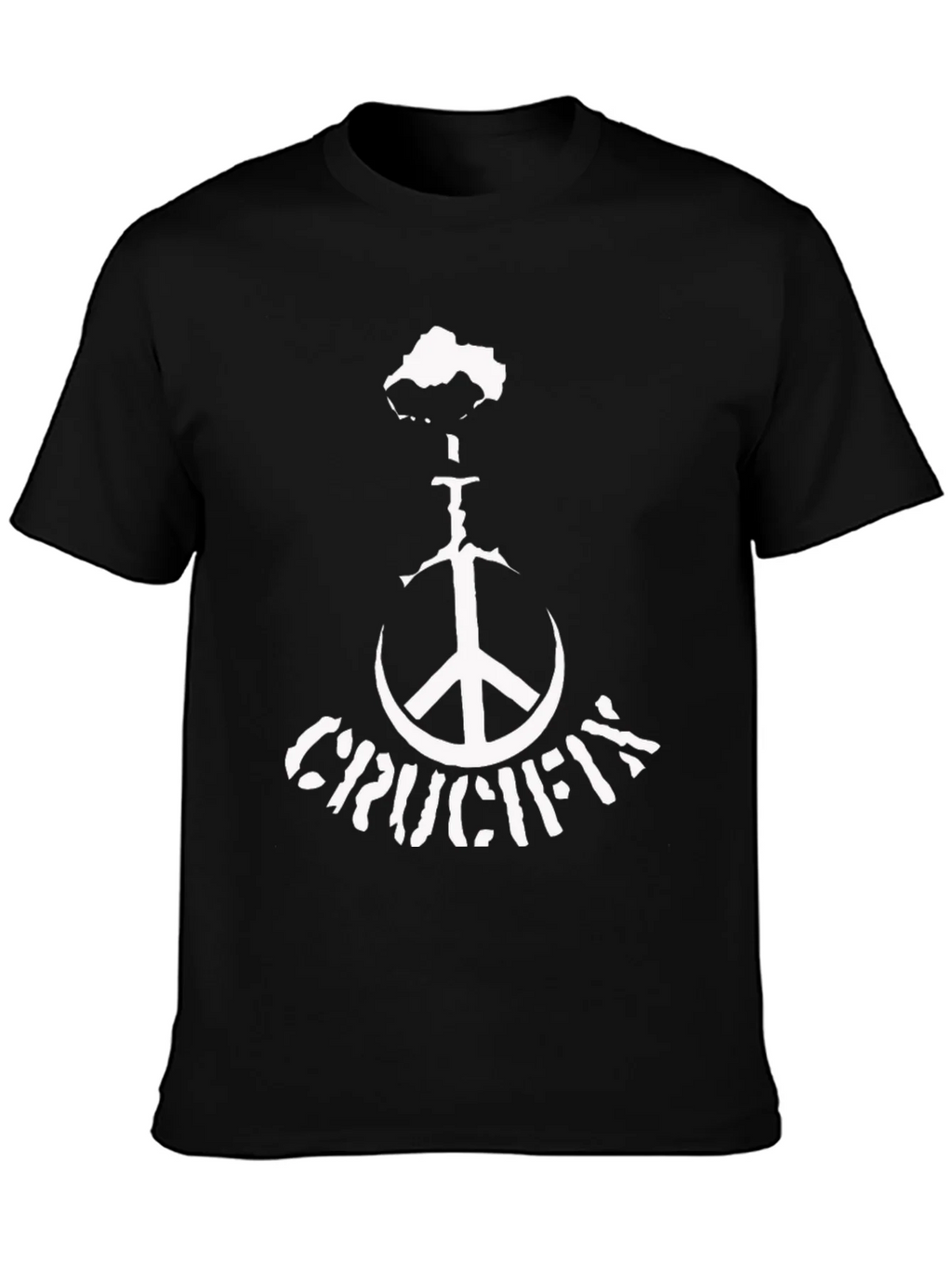 Crucifix Peace Sign Black T-Shirt product image 6