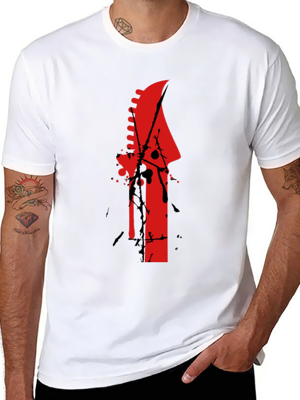 Edgy Guitar Headstock T-Shirt product image 10