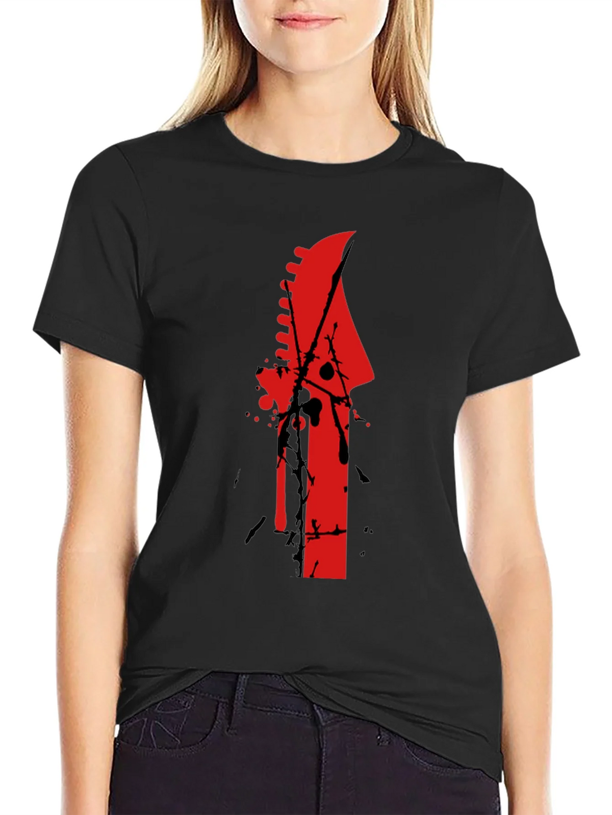 Edgy Guitar Headstock T-Shirt product image 5