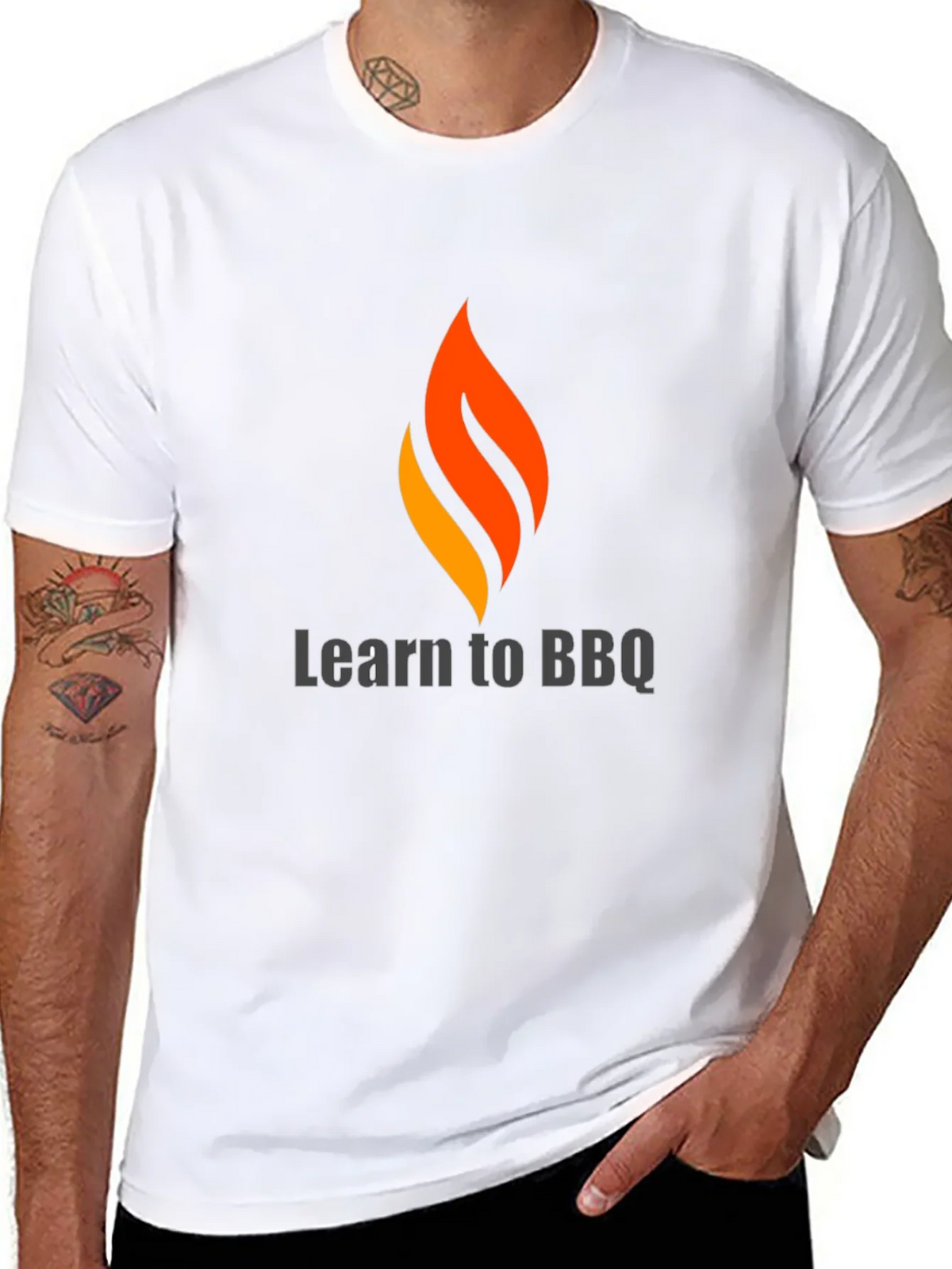 Learn to BBQ Graphic Tee - Stylish Lovers T-Shirt product image 10