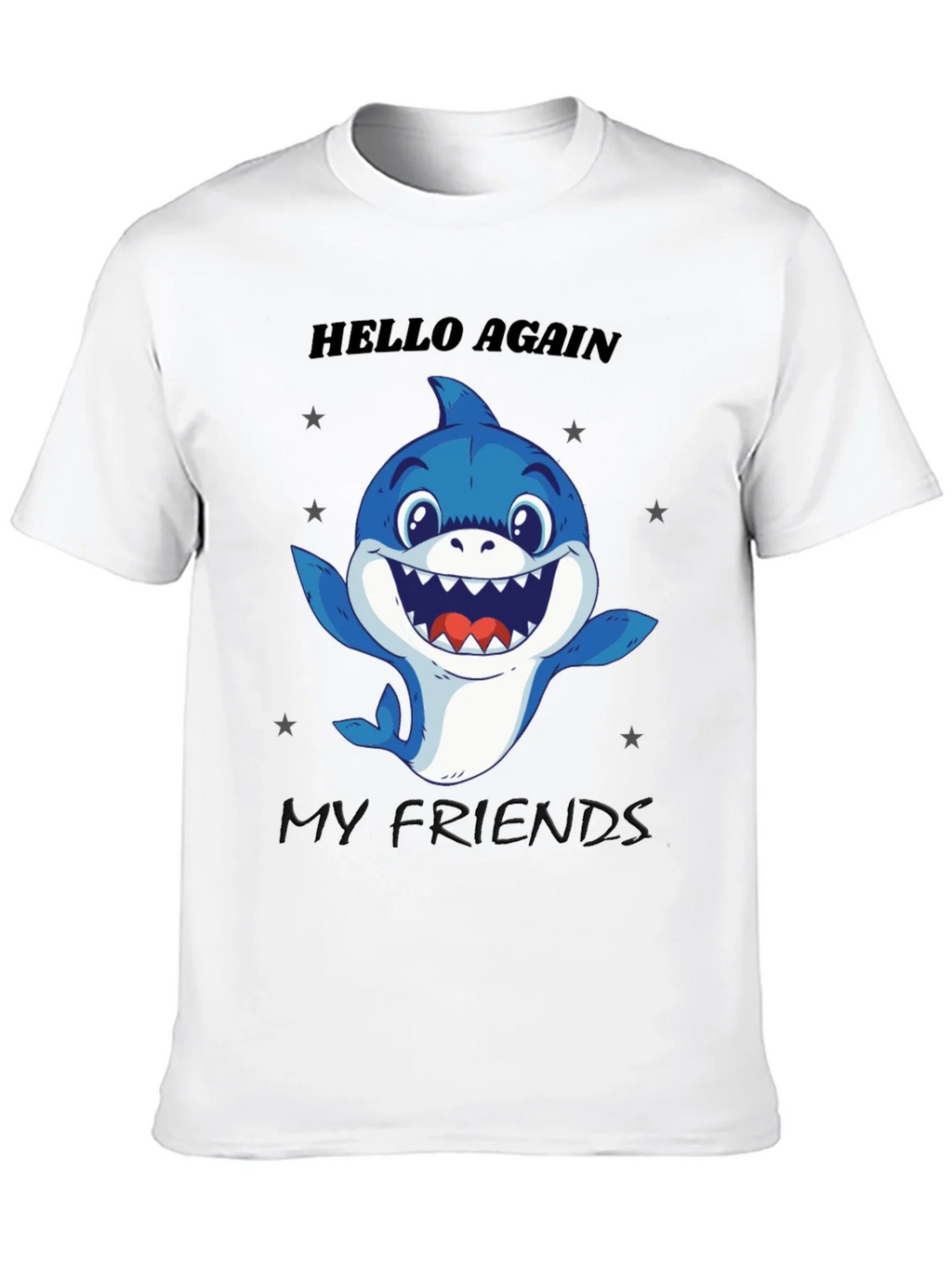 Hello Again Shark T-Shirt - Fun Graphic Tee product image 12