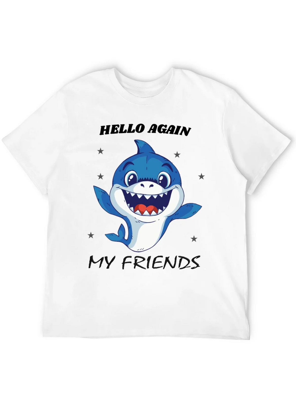 Hello Again Shark T-Shirt - Fun Graphic Tee product image 3