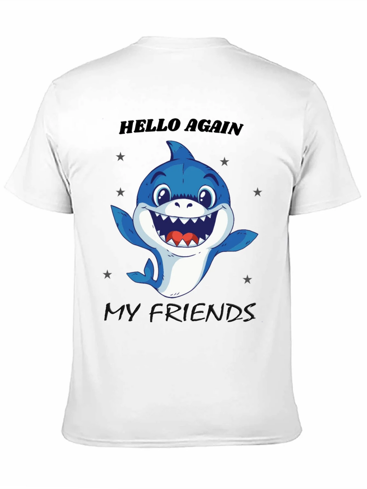 Hello Again Shark T-Shirt - Fun Graphic Tee product image 2