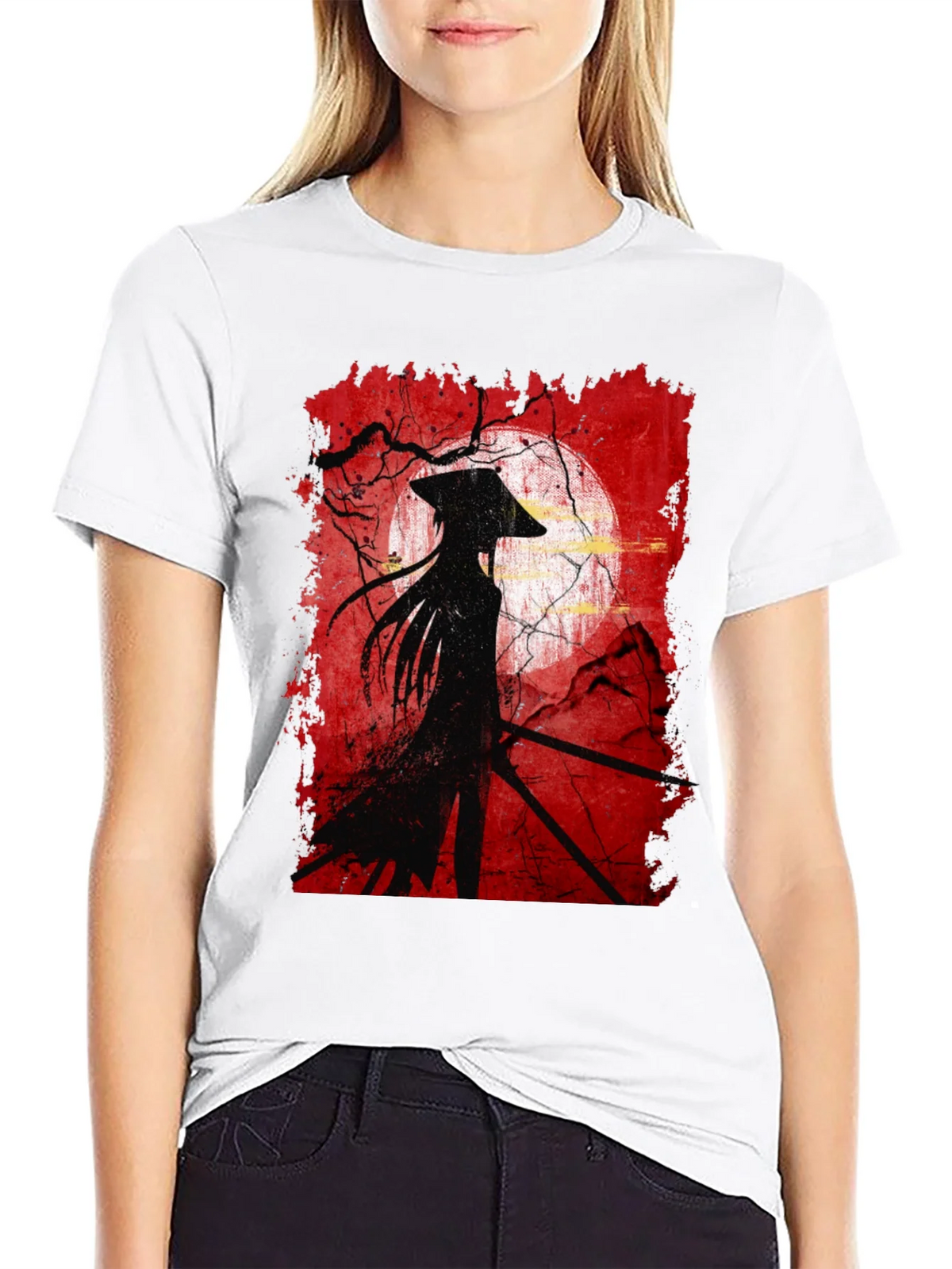 Samurai Silhouette Graphic Tee - Mens Black T-Shirt product image 11