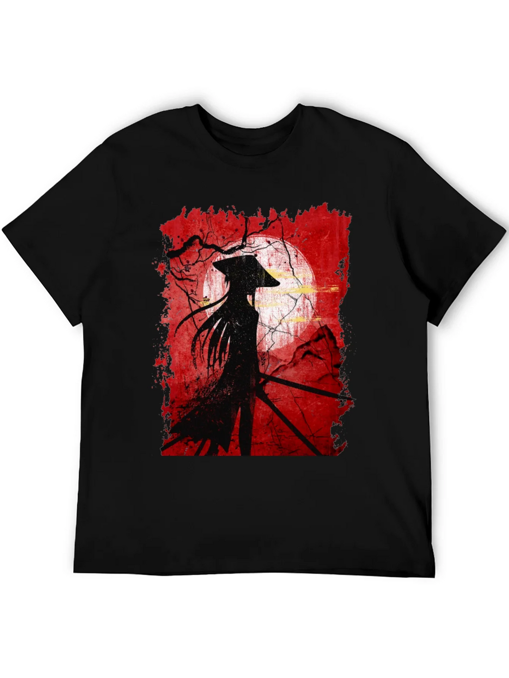 Samurai Silhouette Graphic Tee - Mens Black T-Shirt product image 8