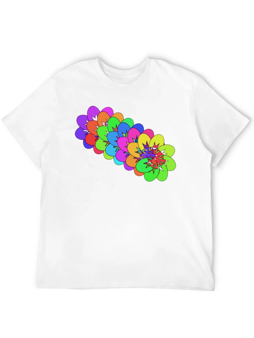 Colorful Floral Graphic Black T-Shirt product image 3