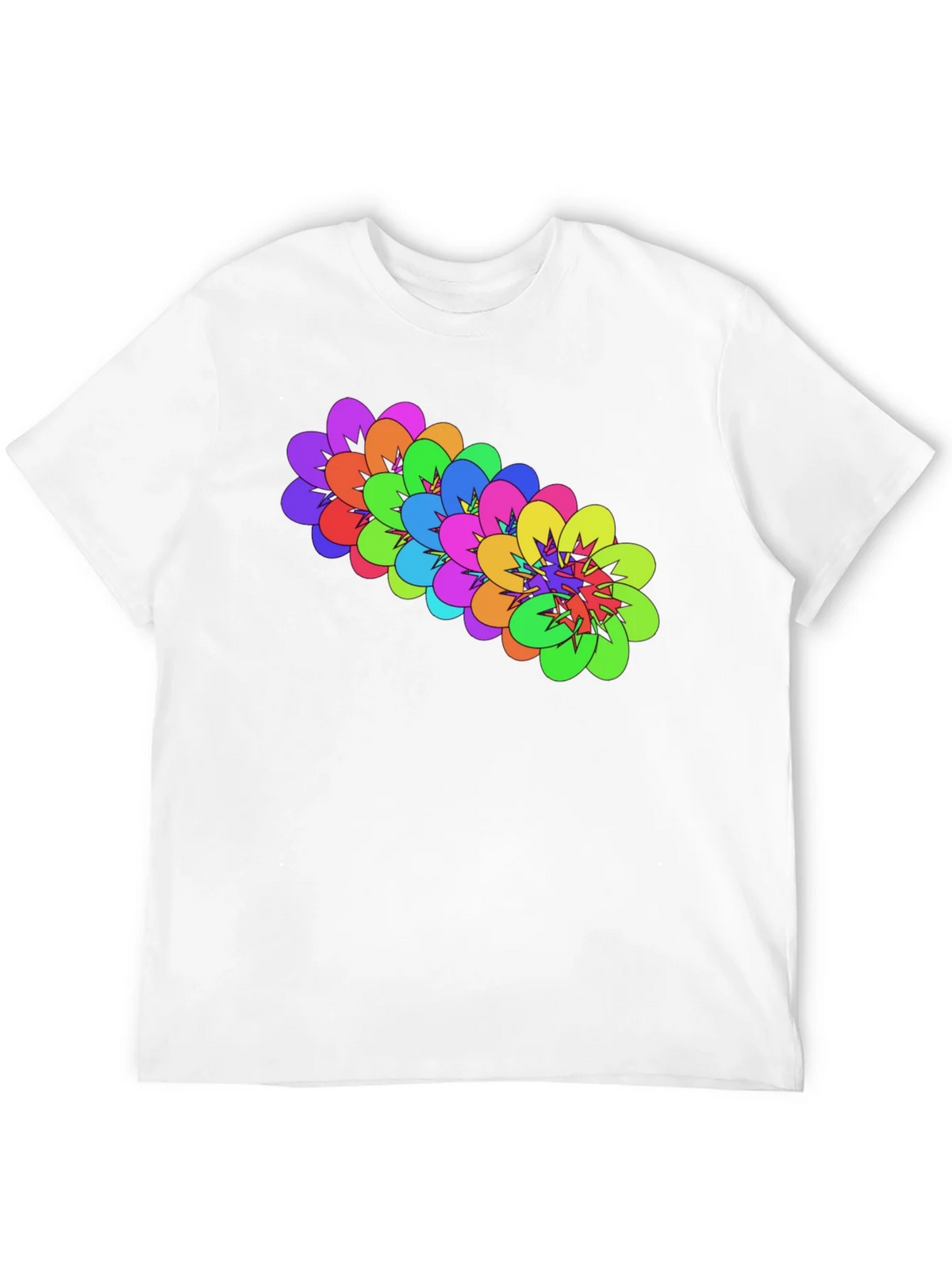Colorful Floral Graphic Black T-Shirt product image 3