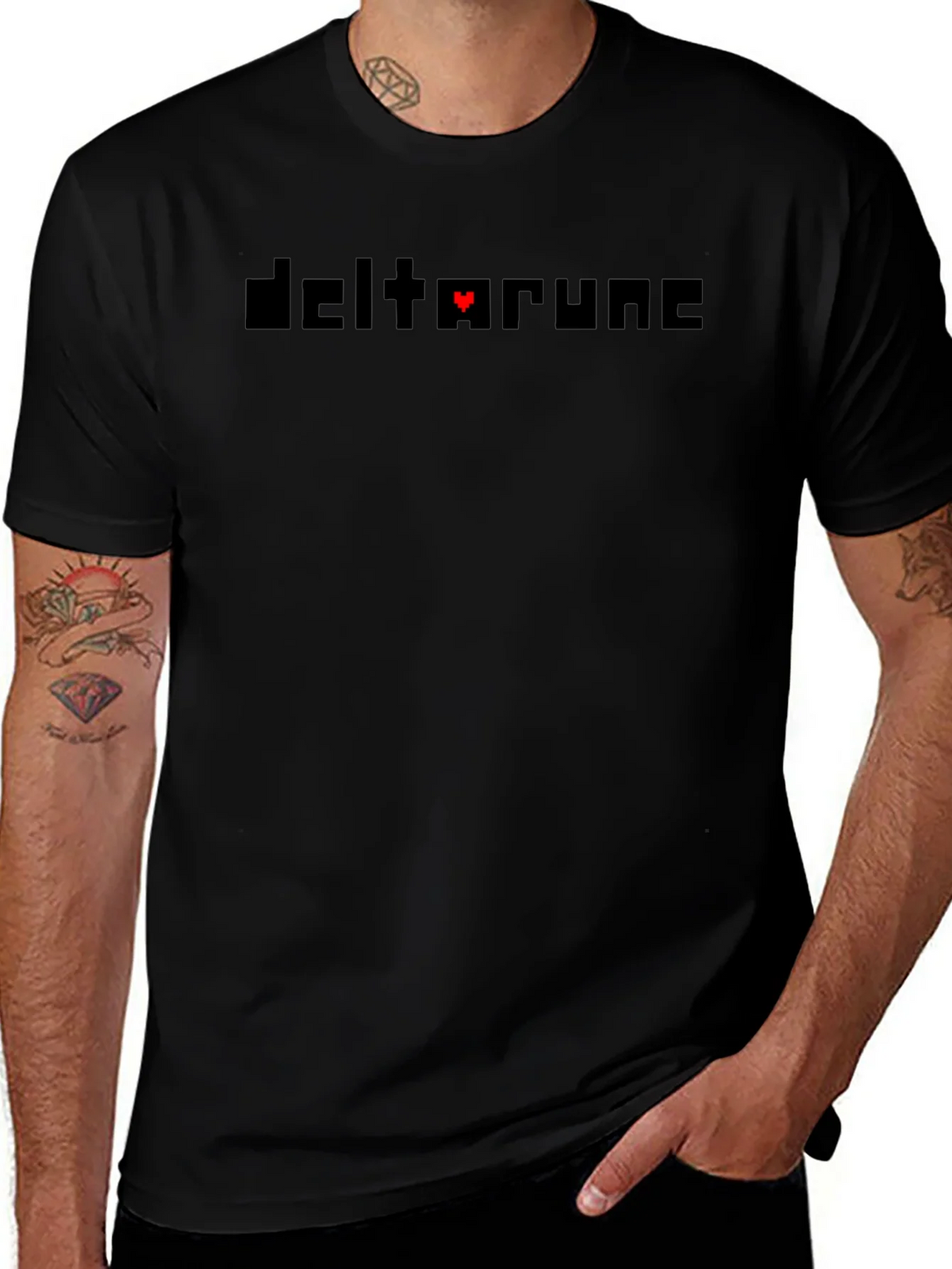 Deltarune Black T-Shirt - Heart Pixel Design product image 1