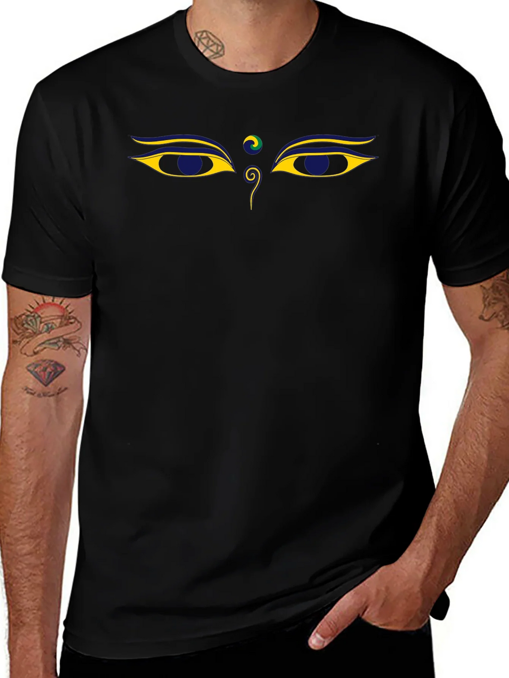 Buddha Eyes Graphic Tee - Black T-Shirt product image 1