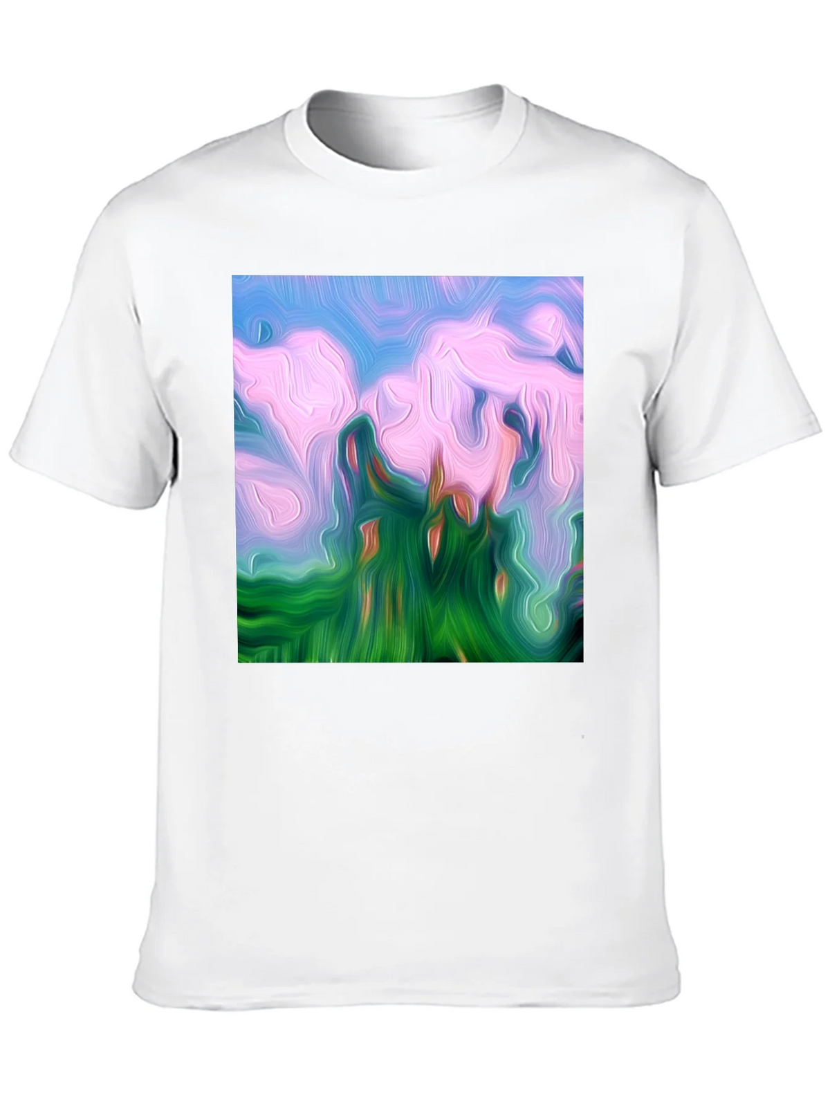 Abstract Landscape Graphic Tee - Artistic Black T-Shirt product image 12