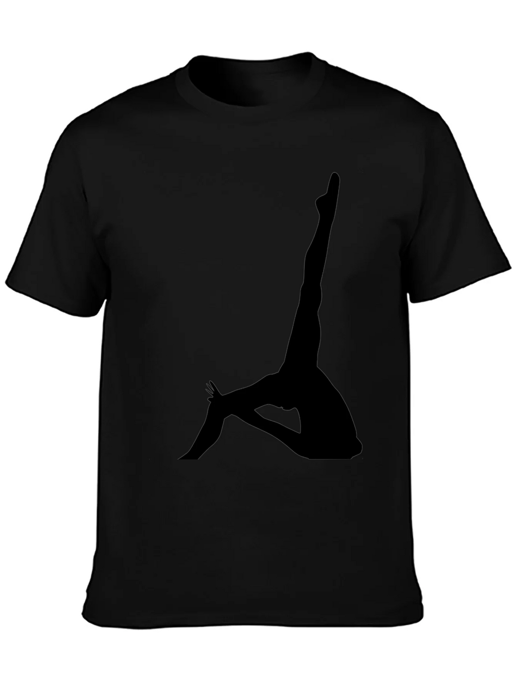 Silhouette Yoga Pose Black T-Shirt product image 6