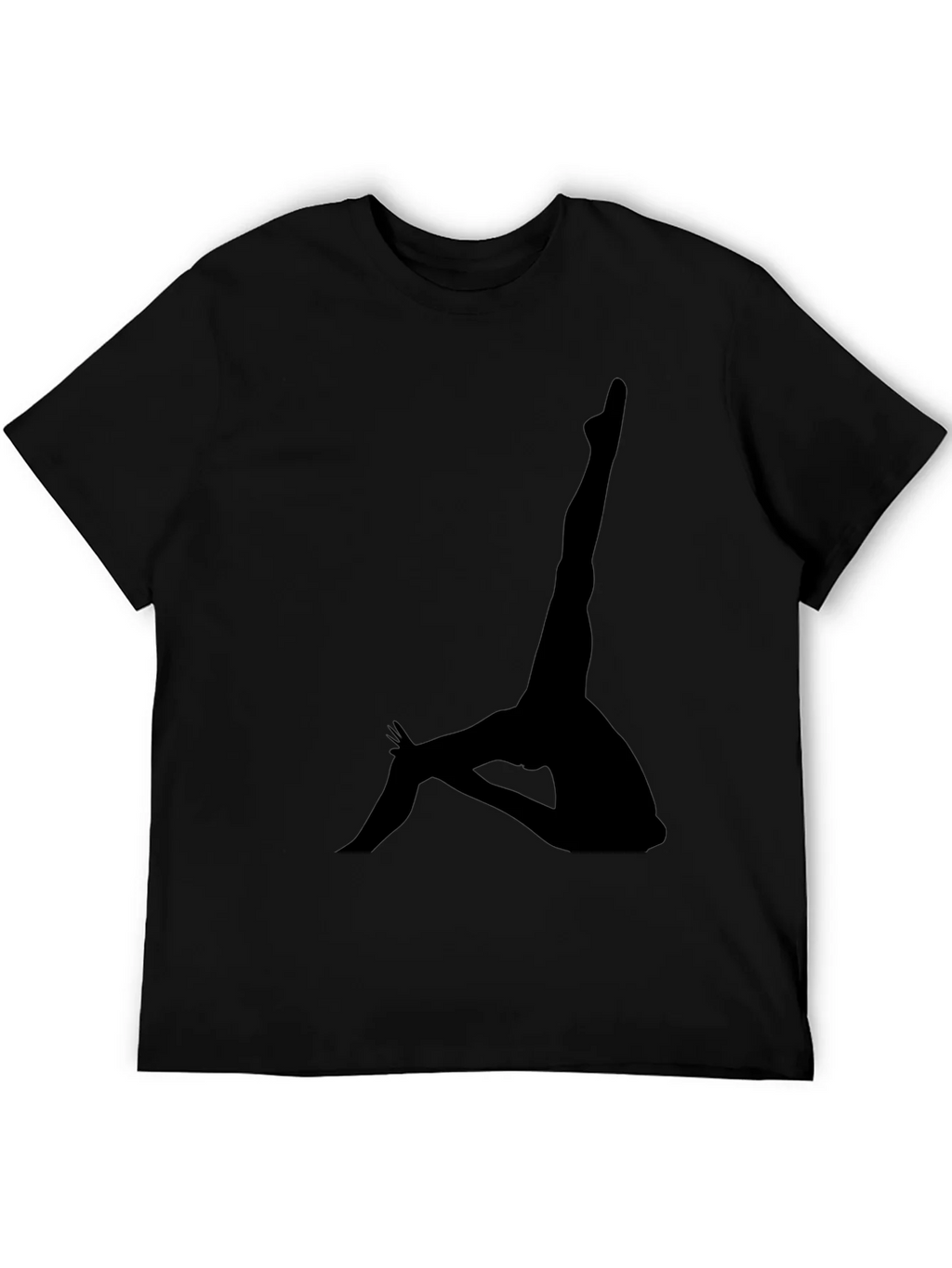 Silhouette Yoga Pose Black T-Shirt product image 8