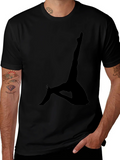 Silhouette Yoga Pose Black T-Shirt product image 1