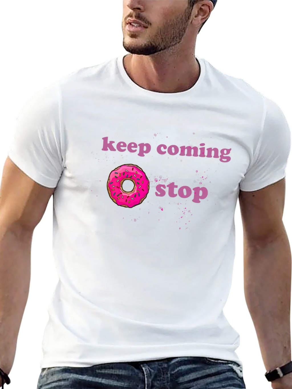 Keep Coming Donut Stop Funny Graphic Tee product image 4