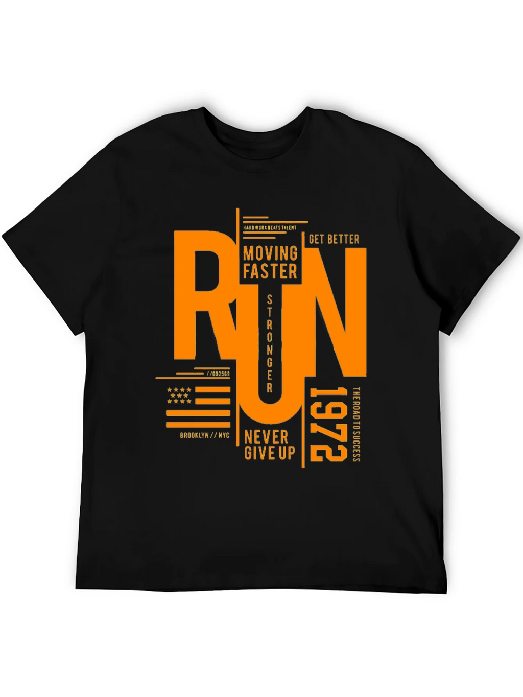 Run Graphic Print Black T-Shirt product image 8