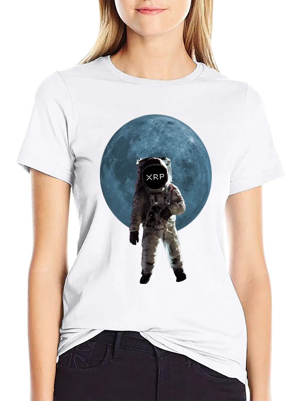 Astronaut Moon XRP Black T-Shirt product image 11
