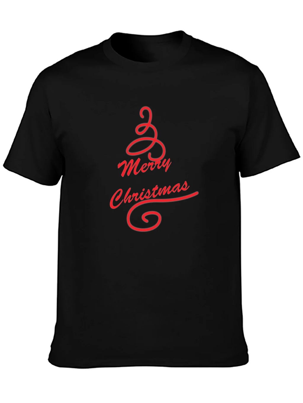 Merry Christmas Tree Graphic Tee - Black product image 6