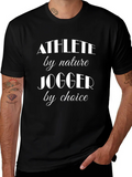 Athlete Jogger T-Shirt - Black Casual Tee product image 1