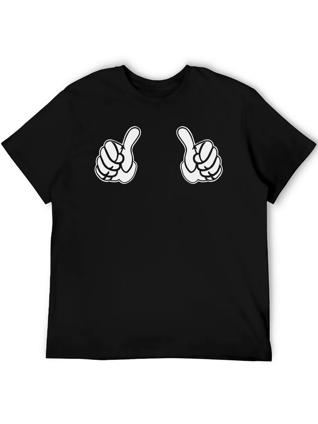 Thumbs Up Graphic Print Black T-Shirt product image 8