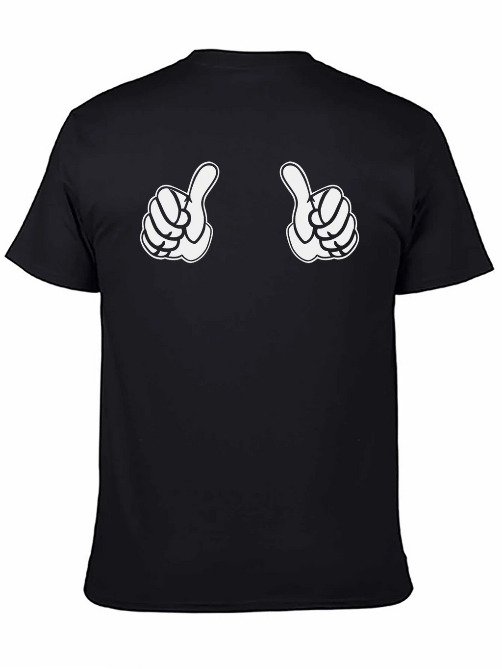 Thumbs Up Graphic Print Black T-Shirt product image 7