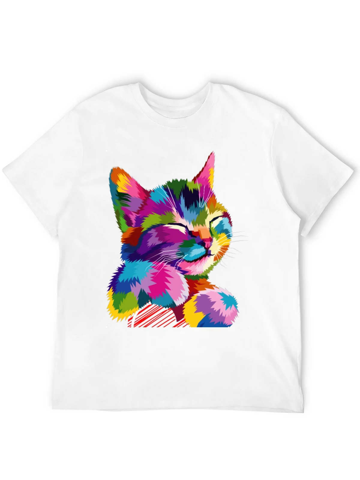 Colorful Cat Graphic T-Shirt - Stylish Mens Tee product image 3