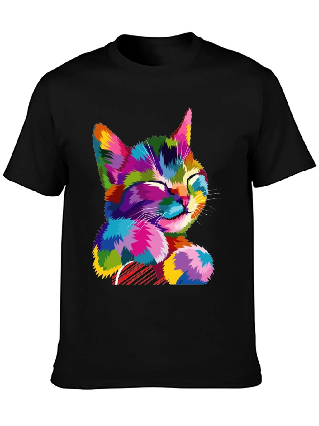 Colorful Cat Graphic T-Shirt - Stylish Mens Tee product image 6