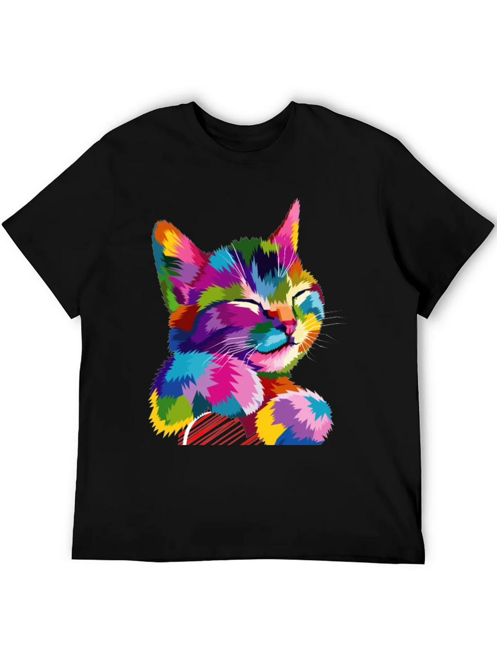 Colorful Cat Graphic T-Shirt - Stylish Mens Tee product image 8