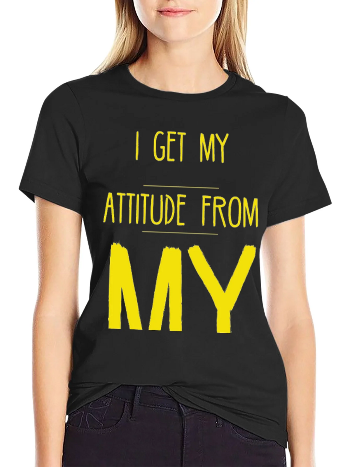 Attitude Source Tee: Black Crew Neck Graphic T-Shirt product image 5