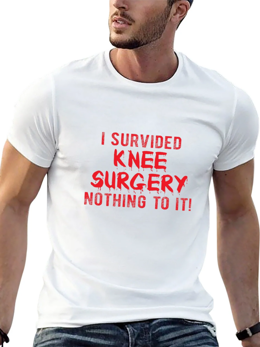 Knee Surgery Survivor Black T-Shirt product image 4