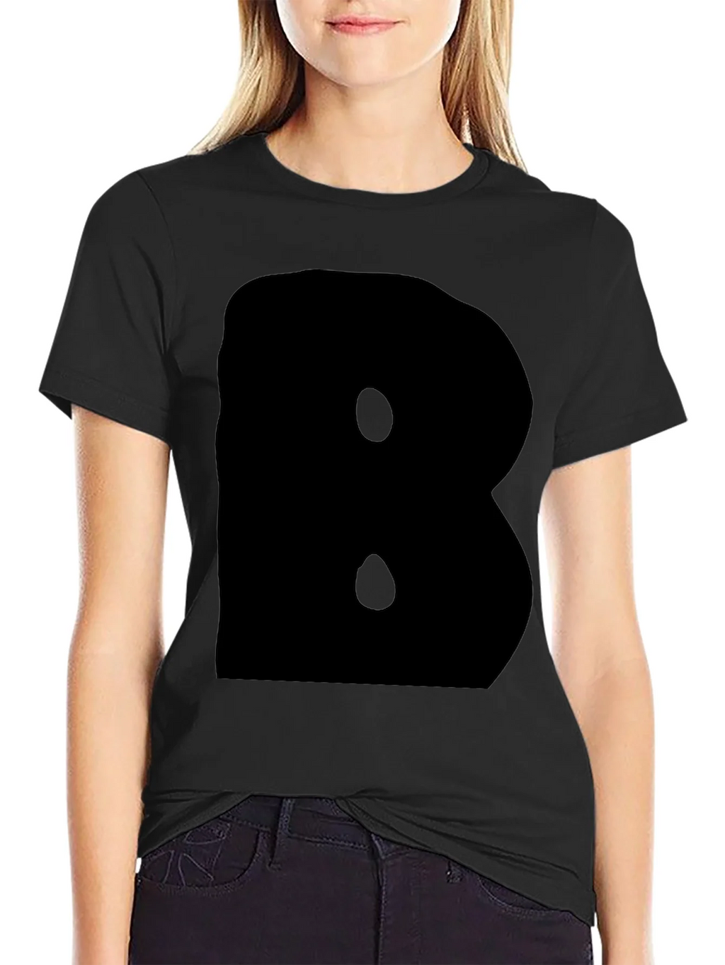 Bold Black Tee - Statement Letter B Design product image 5