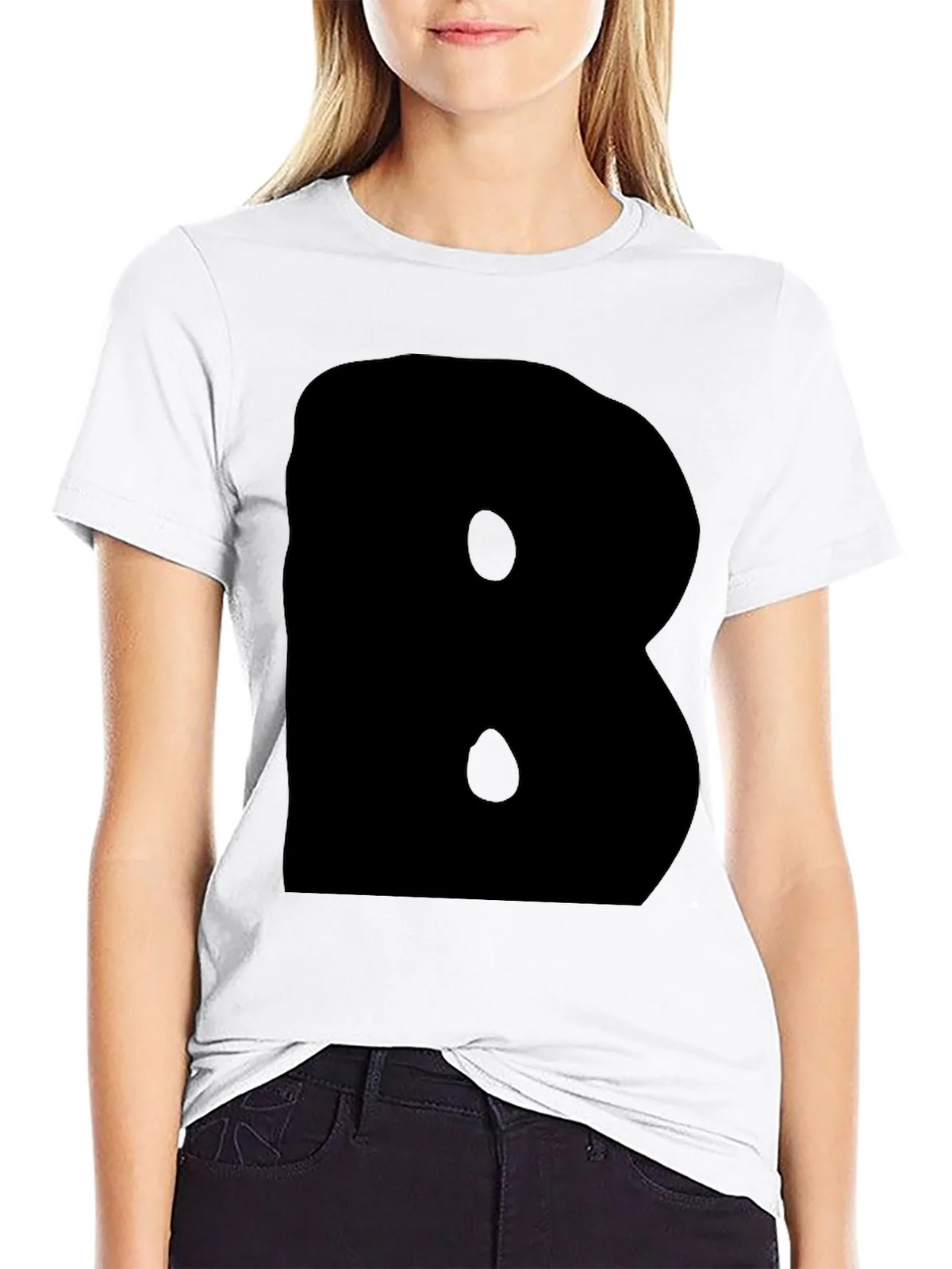 Bold Black Tee - Statement Letter B Design product image 11