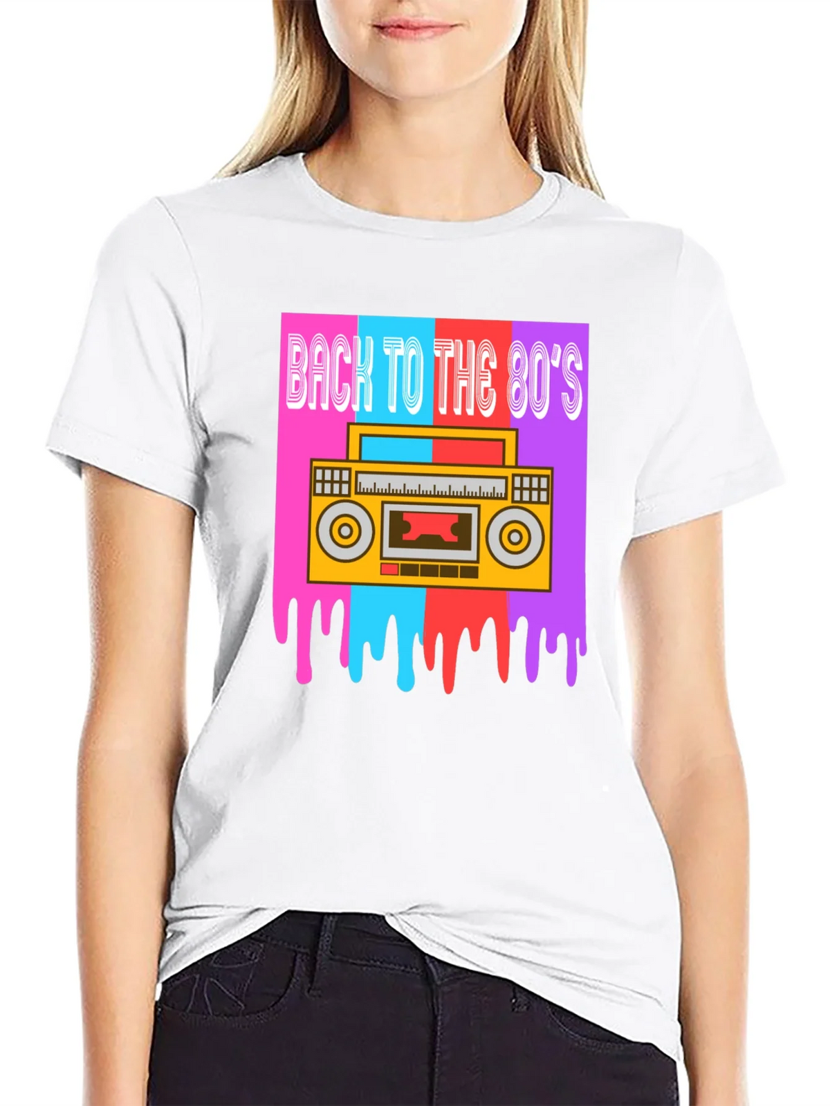 Retro 80s Boombox Graphic Tee product image 11