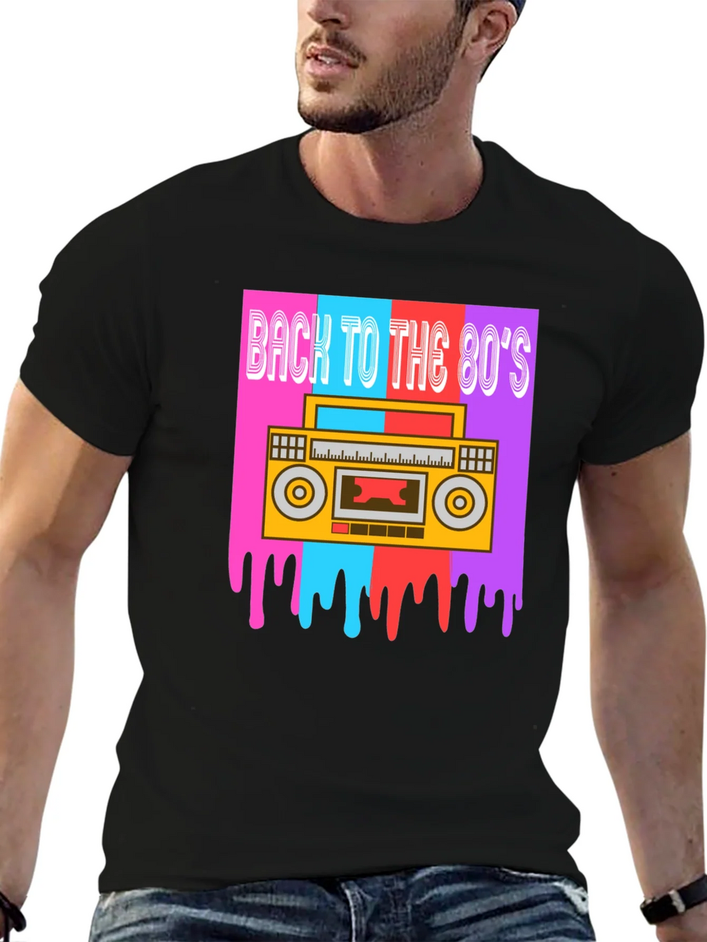 Retro 80s Boombox Graphic Tee product image 9