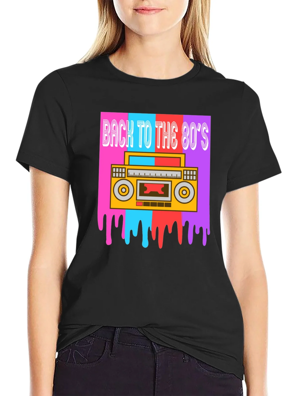 Retro 80s Boombox Graphic Tee product image 5