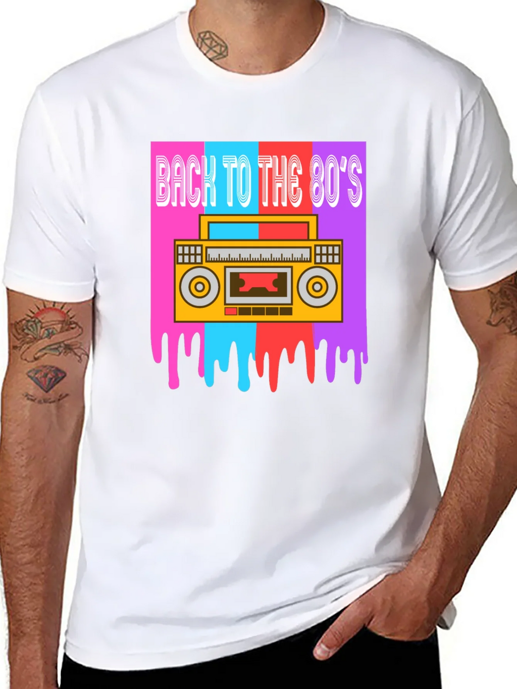 Retro 80s Boombox Graphic Tee product image 10