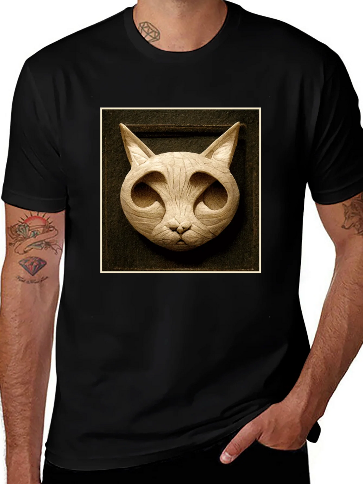 Modern Carved Cat Tee product image 1