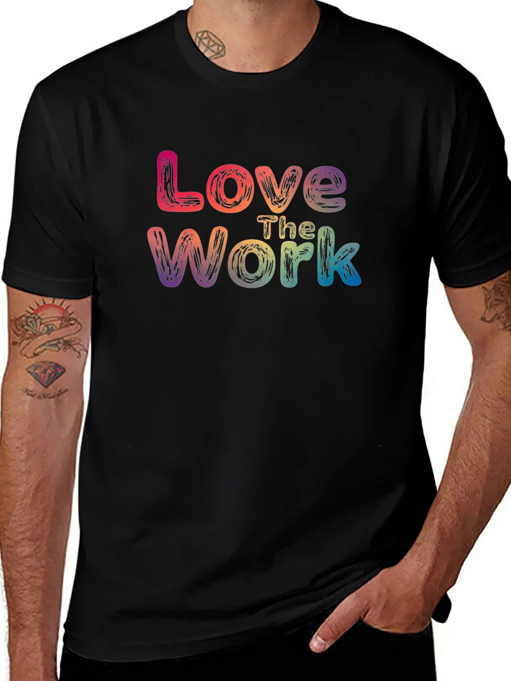 Love The Work Rainbow Graphic T-Shirt product image 1