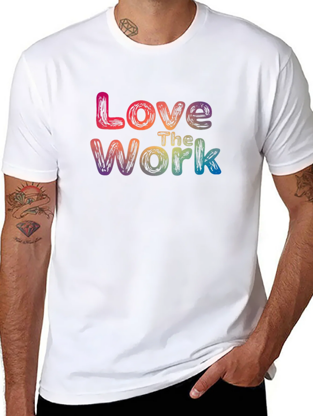 Love The Work Rainbow Graphic T-Shirt product image 10