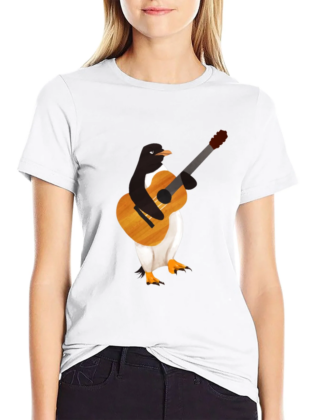 Penguin Guitar Player T-Shirt - Cool Graphic Tee product image 11