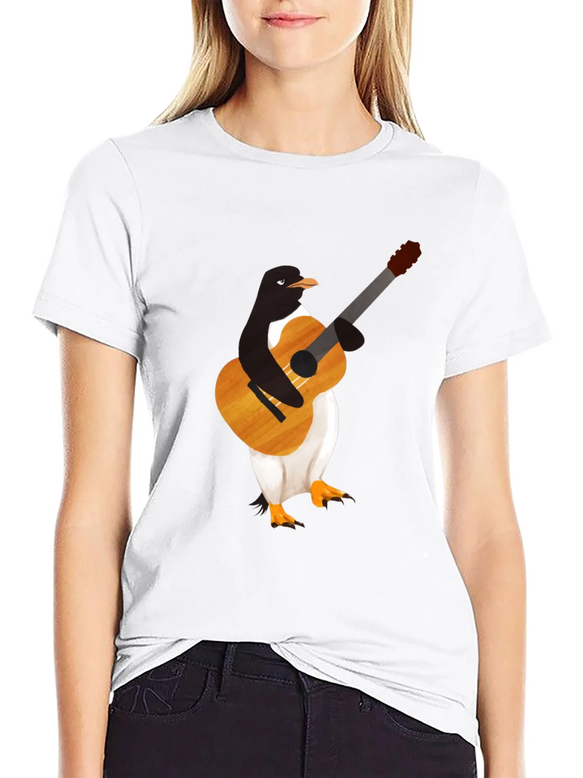 Penguin Guitar Player T-Shirt - Cool Graphic Tee product image 11