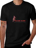 Flying Bird Graphic Tee - Stylish Black T-Shirt product image 1
