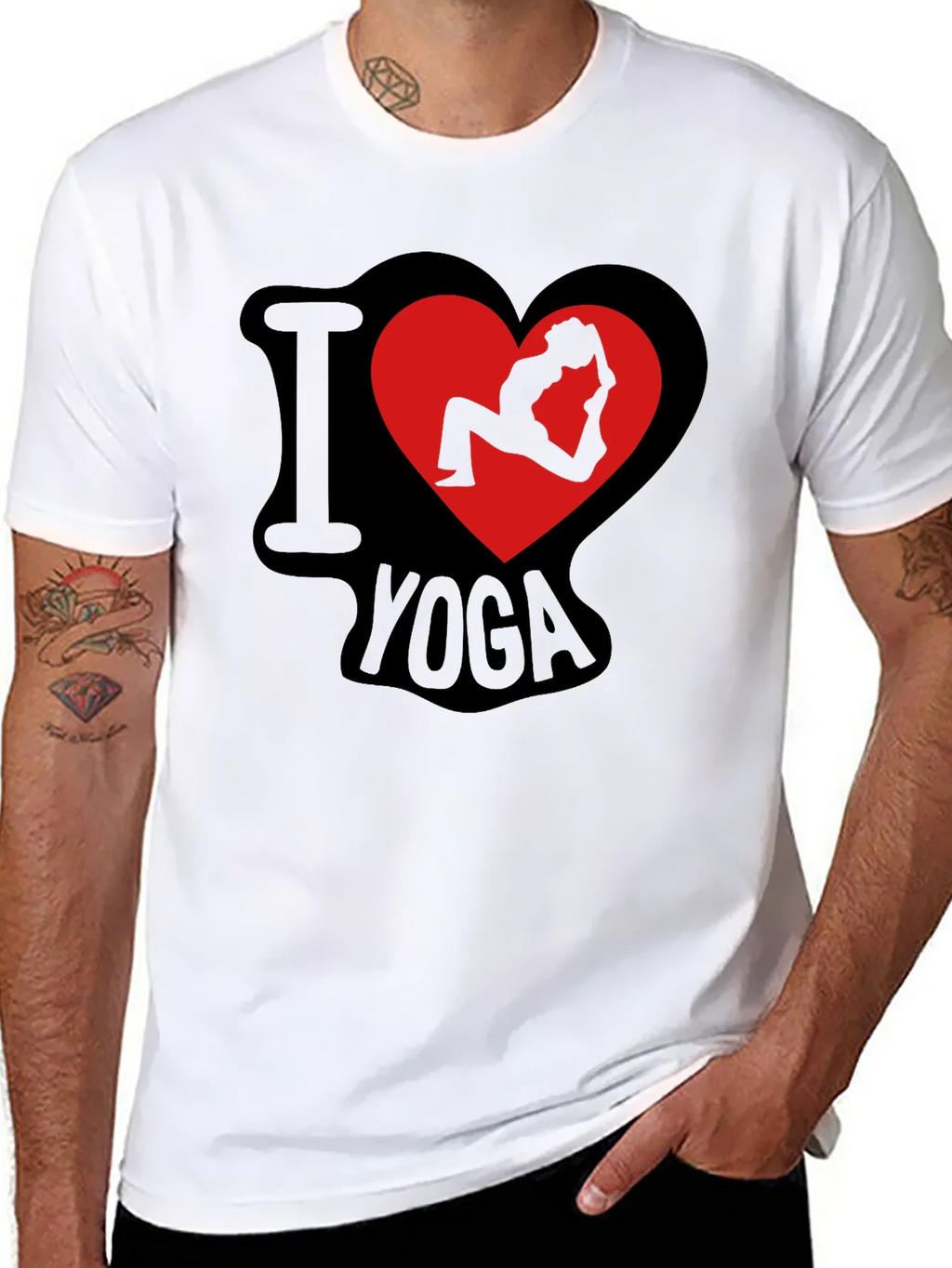 I Love Yoga T-Shirt - Pose Heart Design product image 10