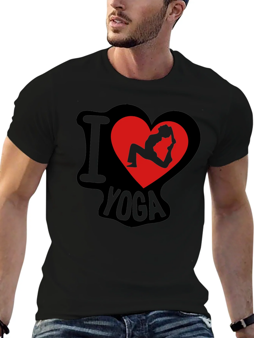I Love Yoga T-Shirt - Pose Heart Design product image 9