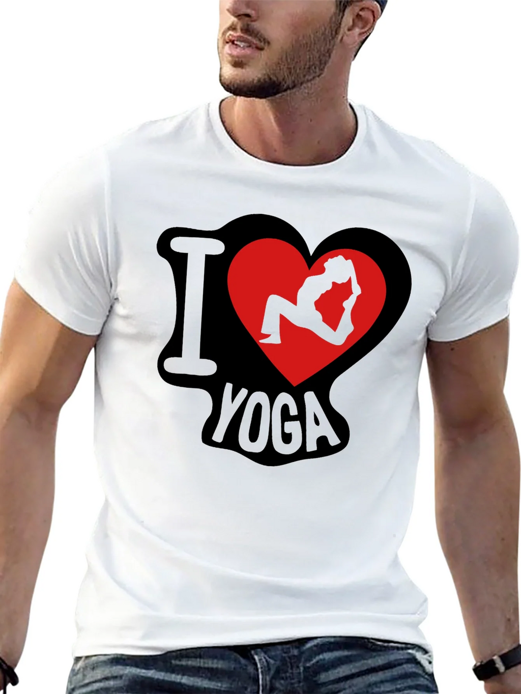 I Love Yoga T-Shirt - Pose Heart Design product image 4